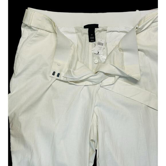 Lane Bryant Wide Leg Linen Blend Pants 28R White Pants NWT‎ - Picture 5 of 7